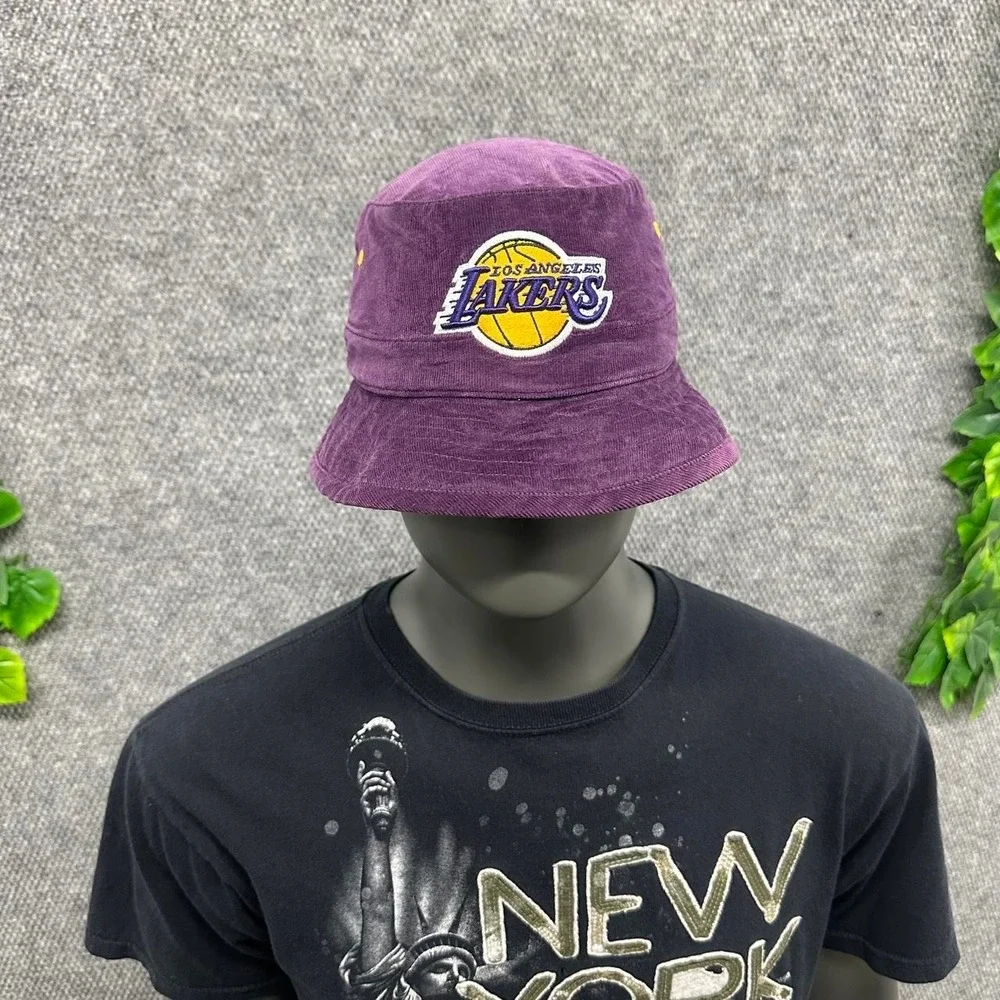 Mitchell & Ness Los Angeles Lakers Purple Corduroy Bucket Hat